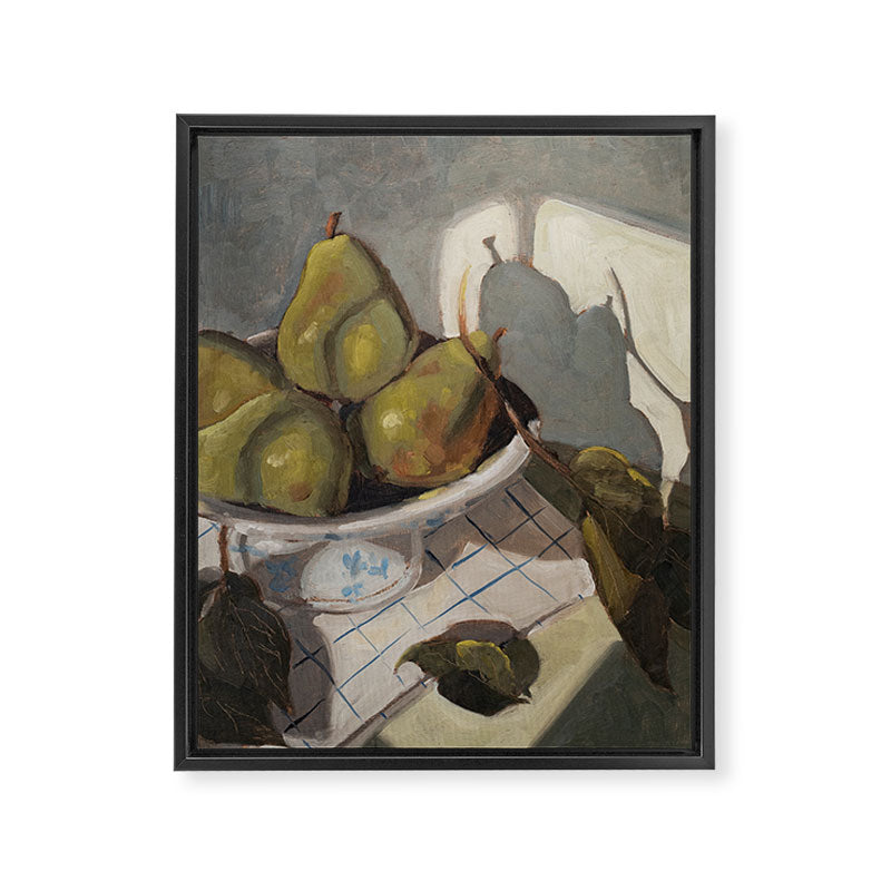 pears in a pedestal Framed Canvas Print Gallery Image 6