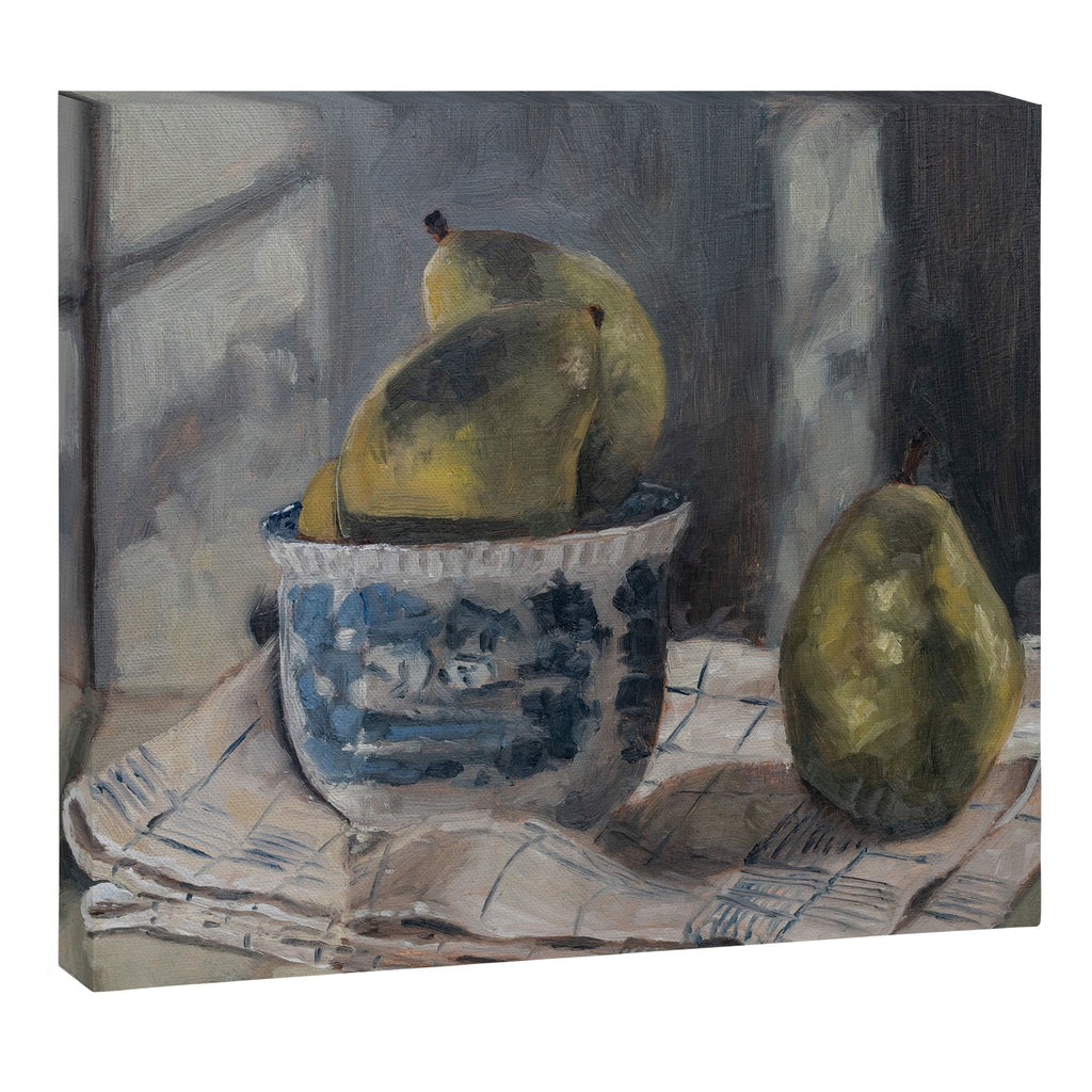 Pears in a Transferware Bowl (1) Canvas Print Gallery Image 12