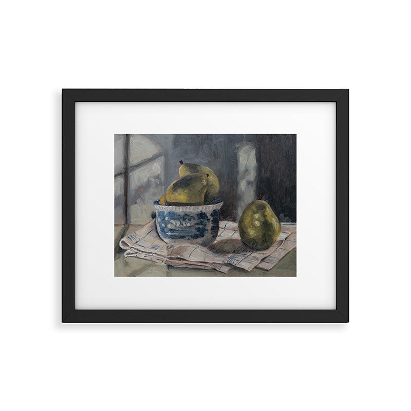 Pears in a Transferware Bowl (1) Framed Art Print Gallery Image 4