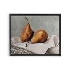 Pears on a Tea Towel 2 Framed Canvas Print Gallery Image 2