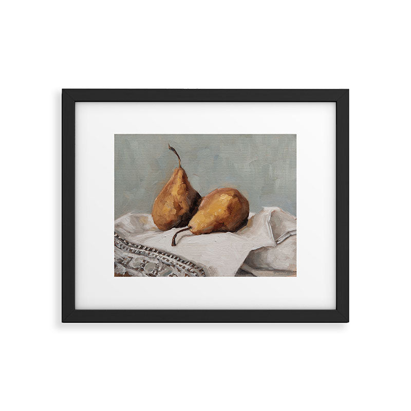 Pears on a Tea Towel 2 Framed Art Print Gallery Image 5