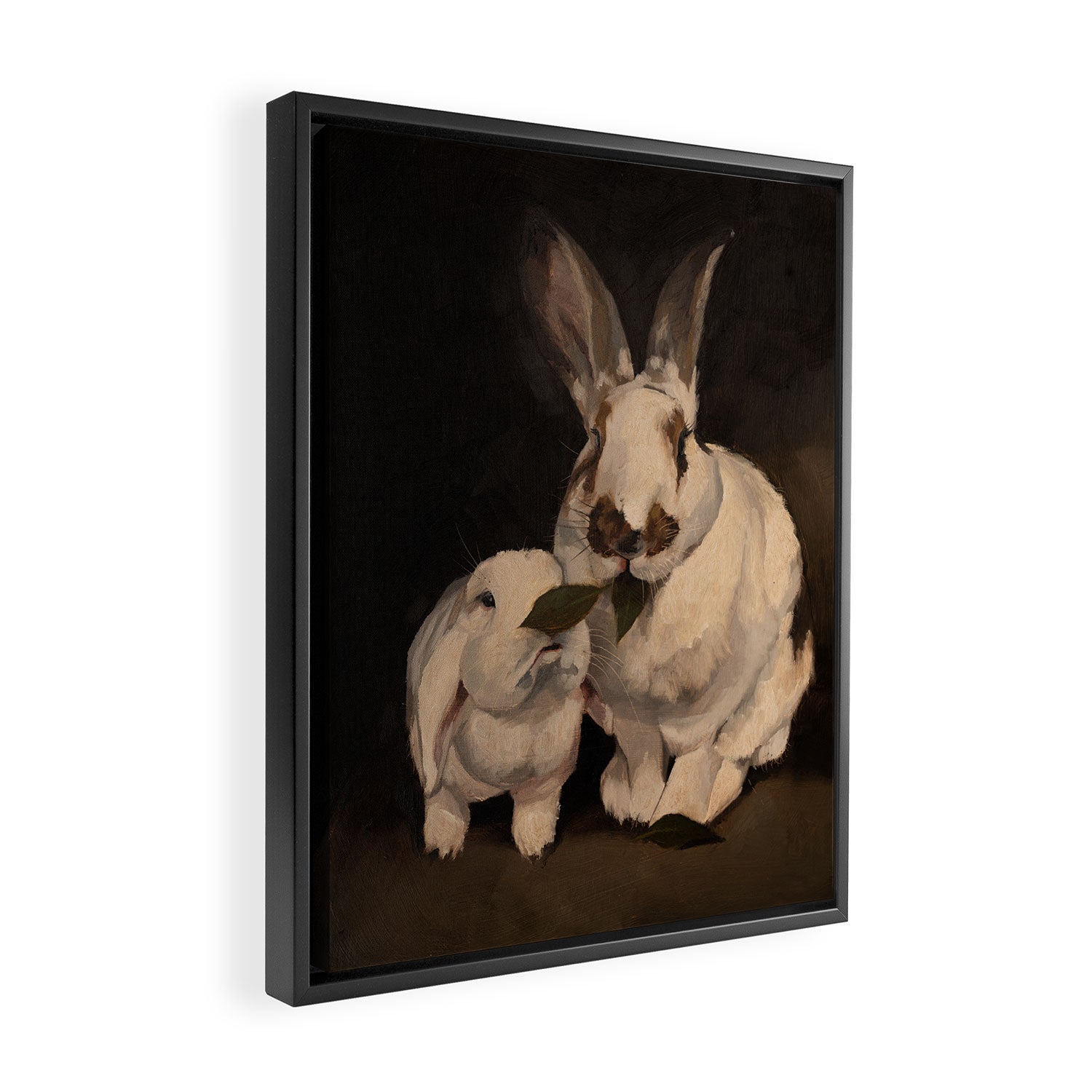 Sharing a Snack Framed Canvas Print Gallery Image 2