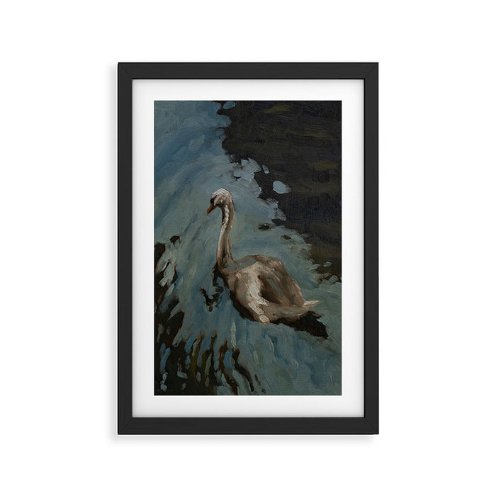 swan two Framed Art Print Gallery Image 1