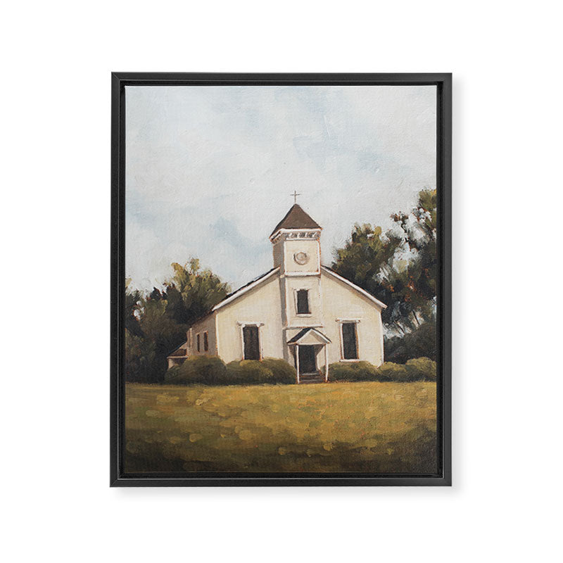 white chapel Framed Canvas Print Gallery Image 6