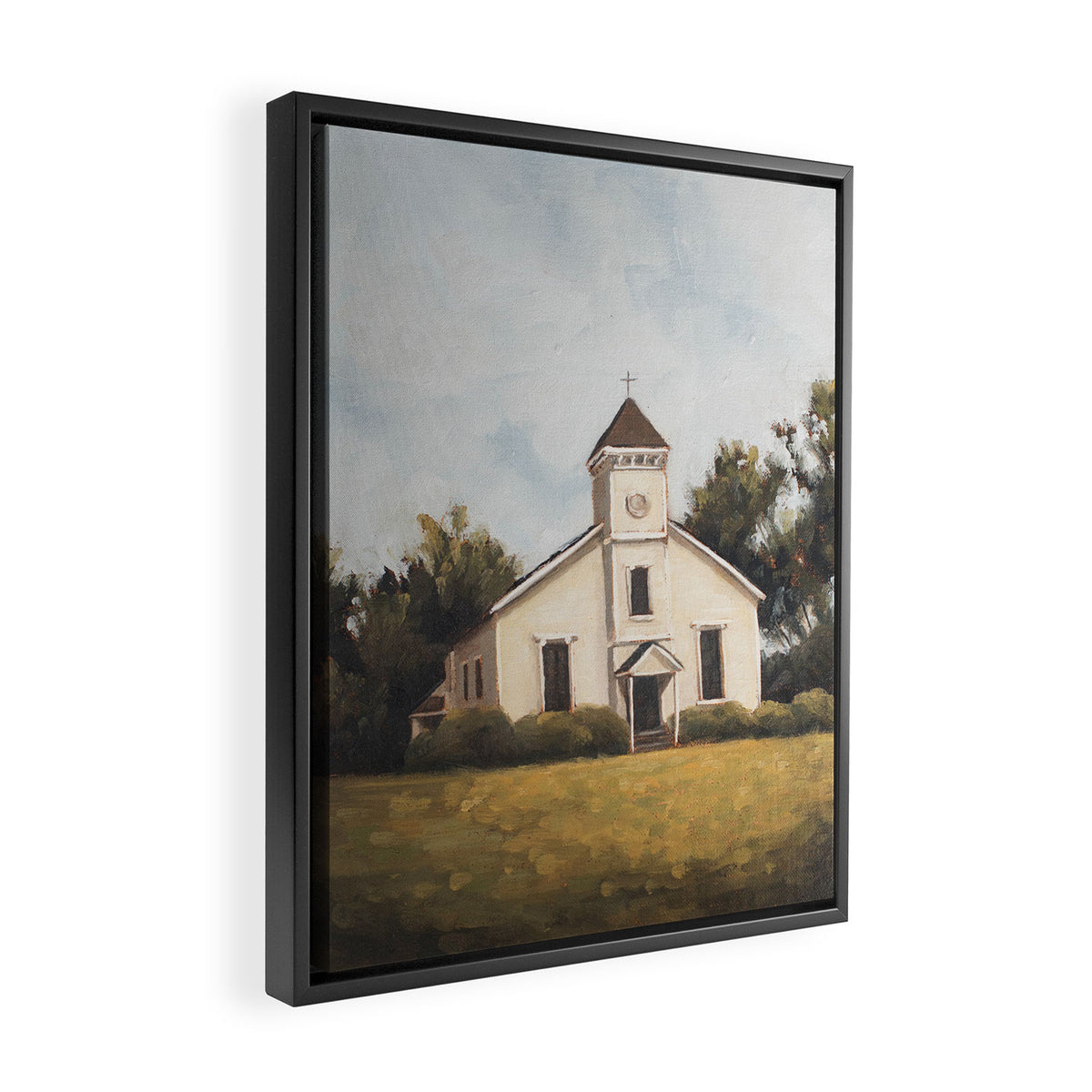 white chapel Framed Canvas Print Gallery Image 2