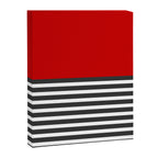 Half Striped Gray - Solid Red Canvas Print Gallery Image 8
