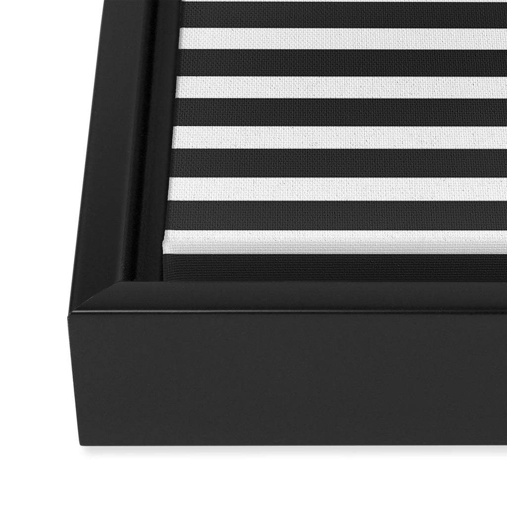 Half Striped Gray - Solid Red Framed Canvas Print Gallery Image 3