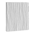 Hand Drawn Lines Vertical White Dark Gray Canvas Print Gallery Image 8