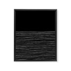 Hand Striped black and white Framed Canvas Print Gallery Image 8