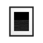 Hand Striped black and white Framed Art Print Gallery Image 6