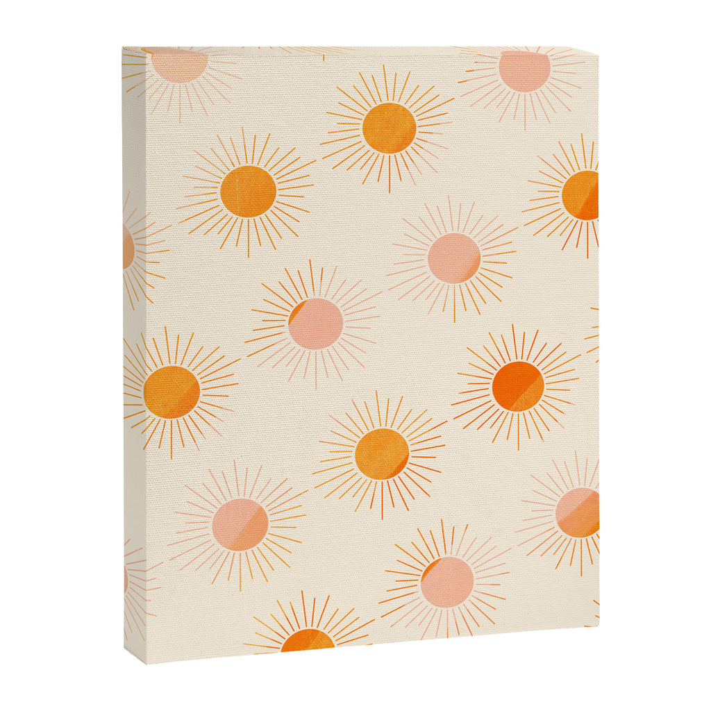 Sherbet Sunnies | Boho Sun Pattern Canvas Print Gallery Image 8
