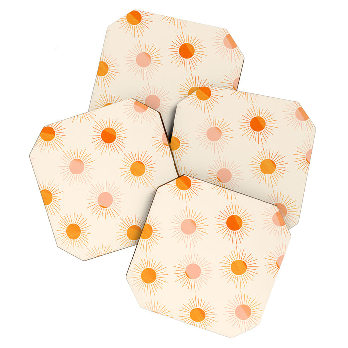 Sherbet Sunnies | Boho Sun Pattern Coaster Gallery Image 1