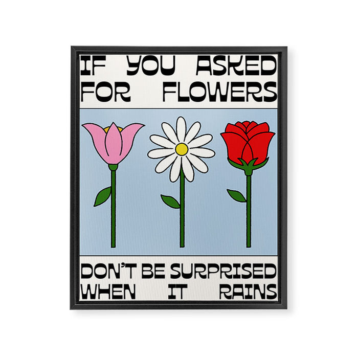 Asked For Flowers Framed Canvas Print Gallery Image 1