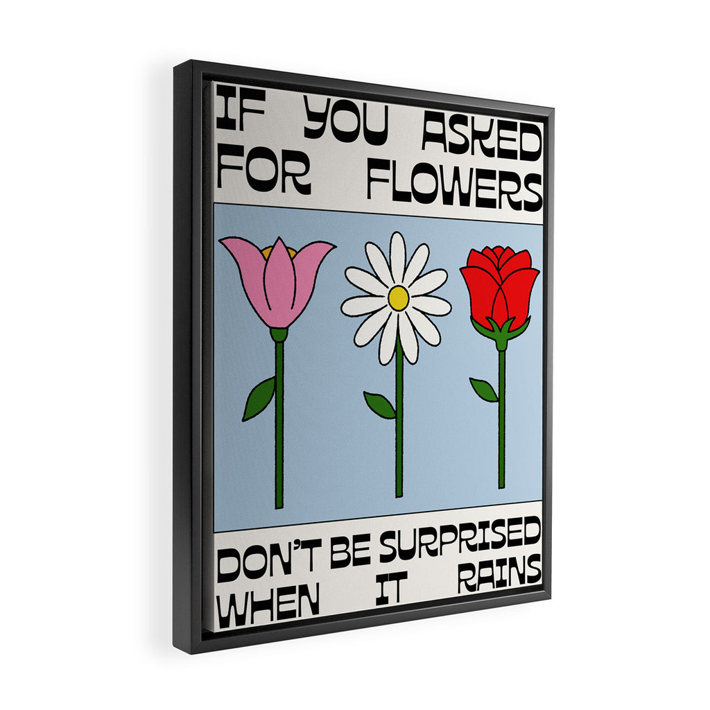 Asked For Flowers Framed Canvas Print Gallery Image 2