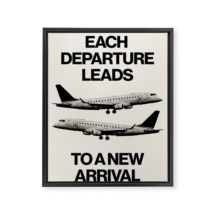 Each Departure Framed Canvas Print Gallery Image 1