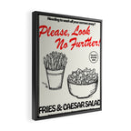 Fries & Caesar Salad Framed Canvas Print Gallery Image 2