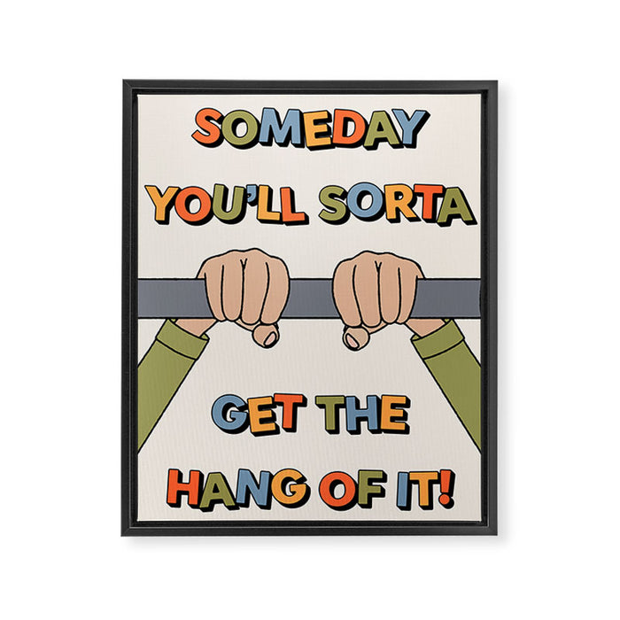 Get The Hang Of It Framed Canvas Print Gallery Image 1