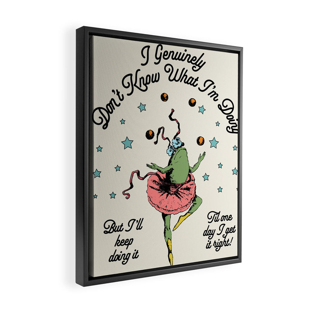 Idk What I'm Doing Framed Canvas Print Gallery Image 2