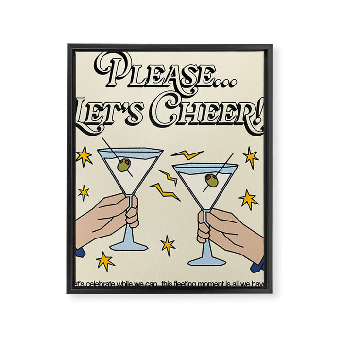Let's Cheer! Framed Canvas Print Gallery Image 1
