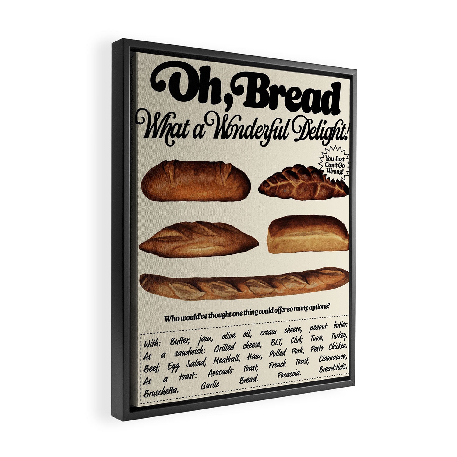 Oh, Bread Framed Canvas Print Gallery Image 2