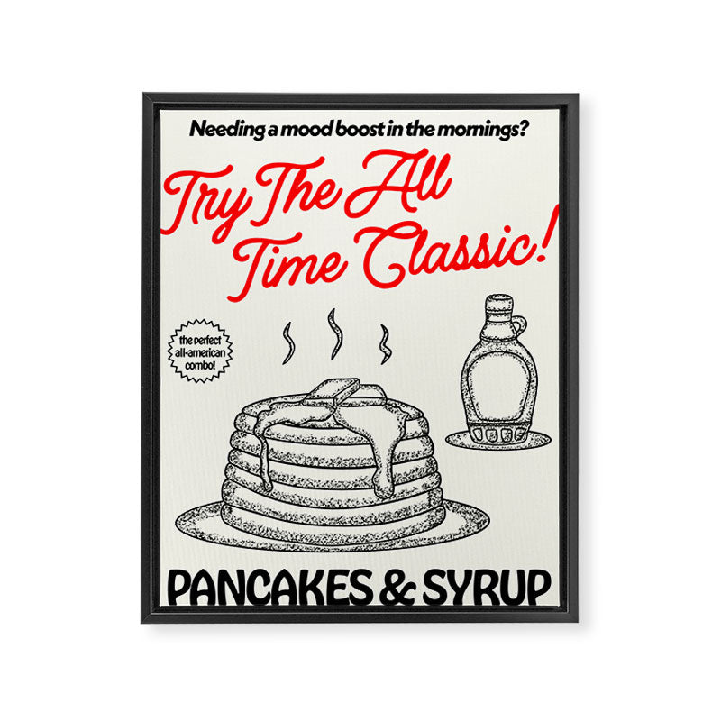 Pancakes & Syrup Framed Canvas Print Gallery Image 6