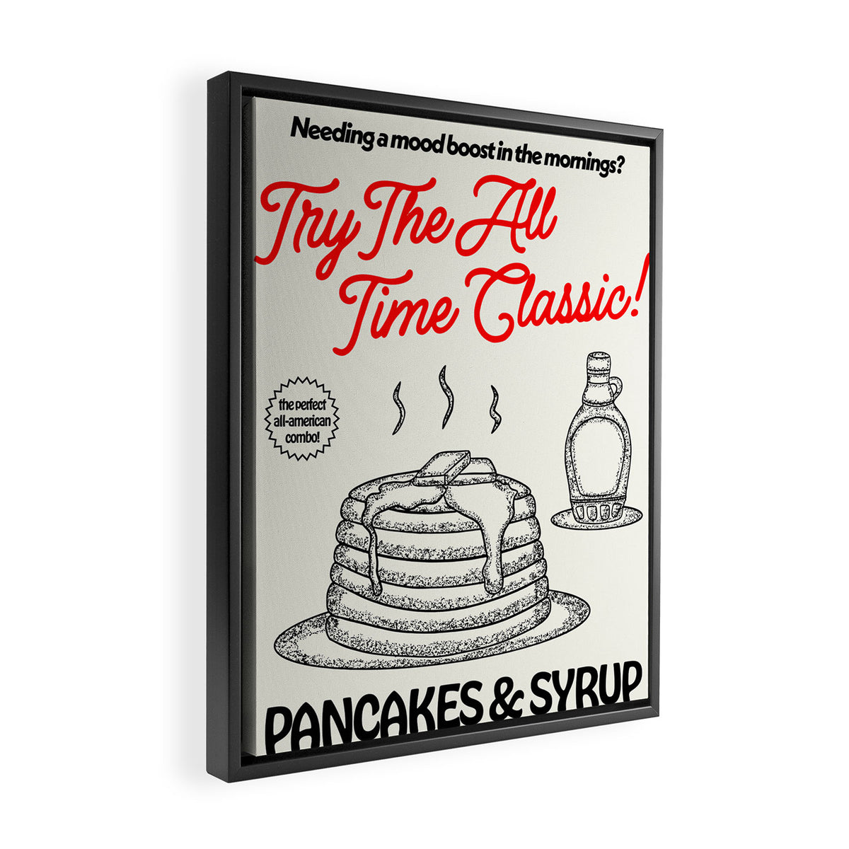 Pancakes & Syrup Framed Canvas Print Gallery Image 2