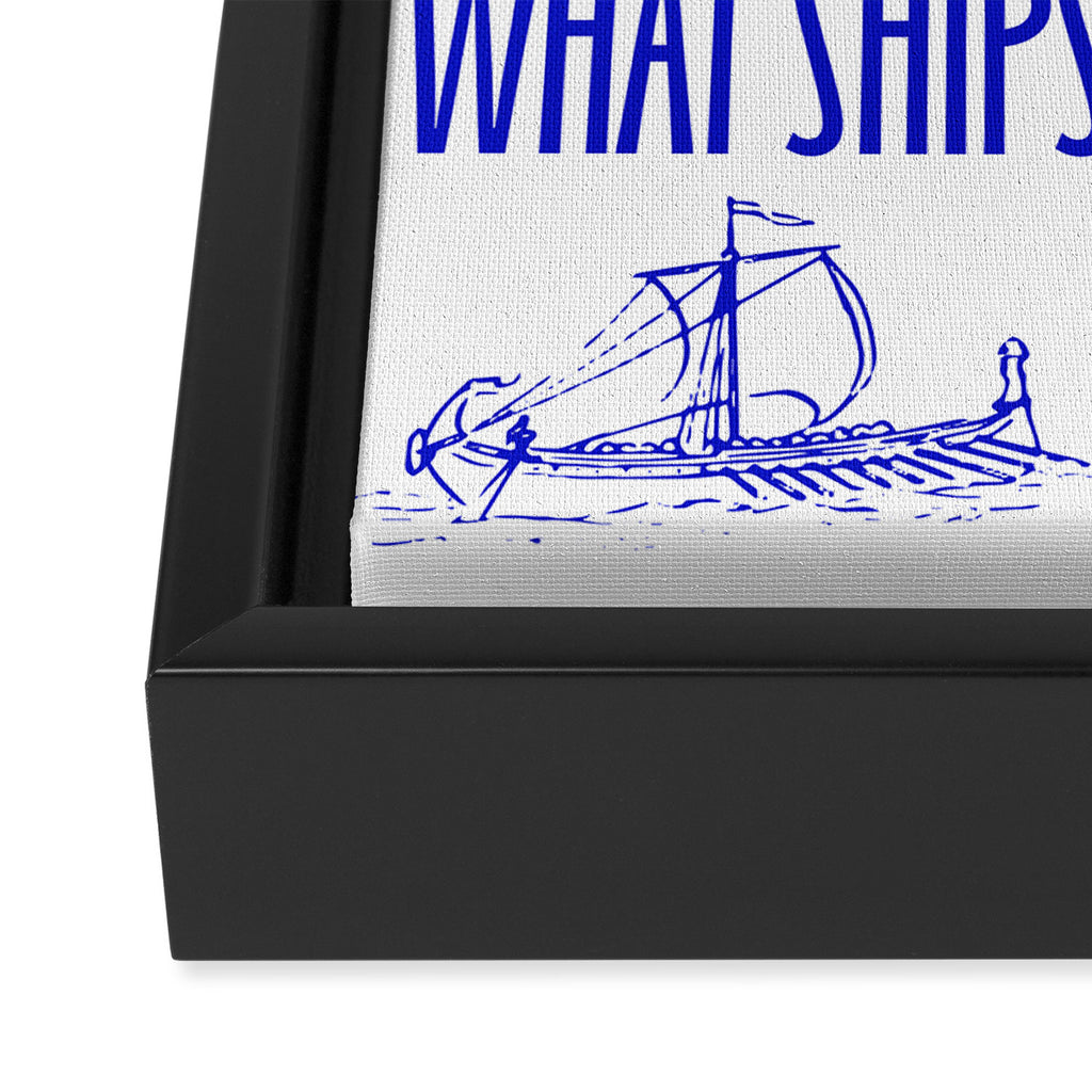 Ships Framed Canvas Print Gallery Image 3