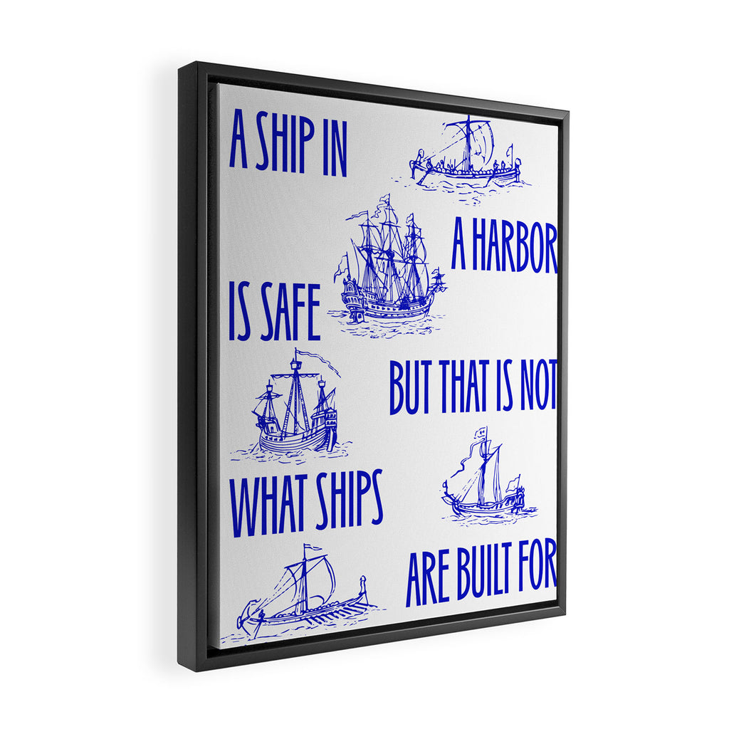 Ships Framed Canvas Print Gallery Image 2