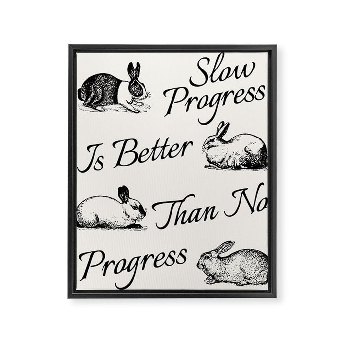 Slow Progress Framed Canvas Print Gallery Image 1