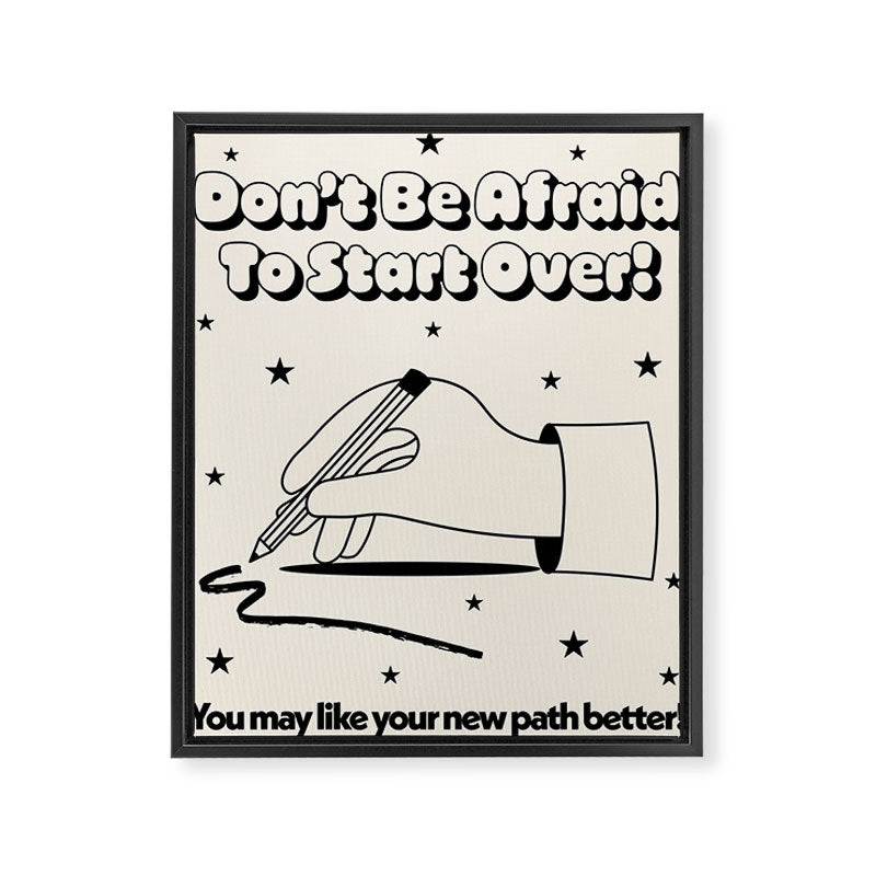 Start Over Framed Canvas Print Gallery Image 6