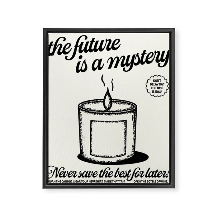The Future Is A Mystery Framed Canvas Print Gallery Image 1