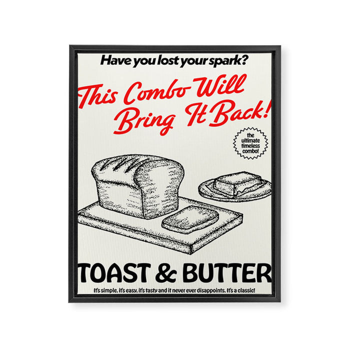 Toast and Butter Framed Canvas Print Gallery Image 1