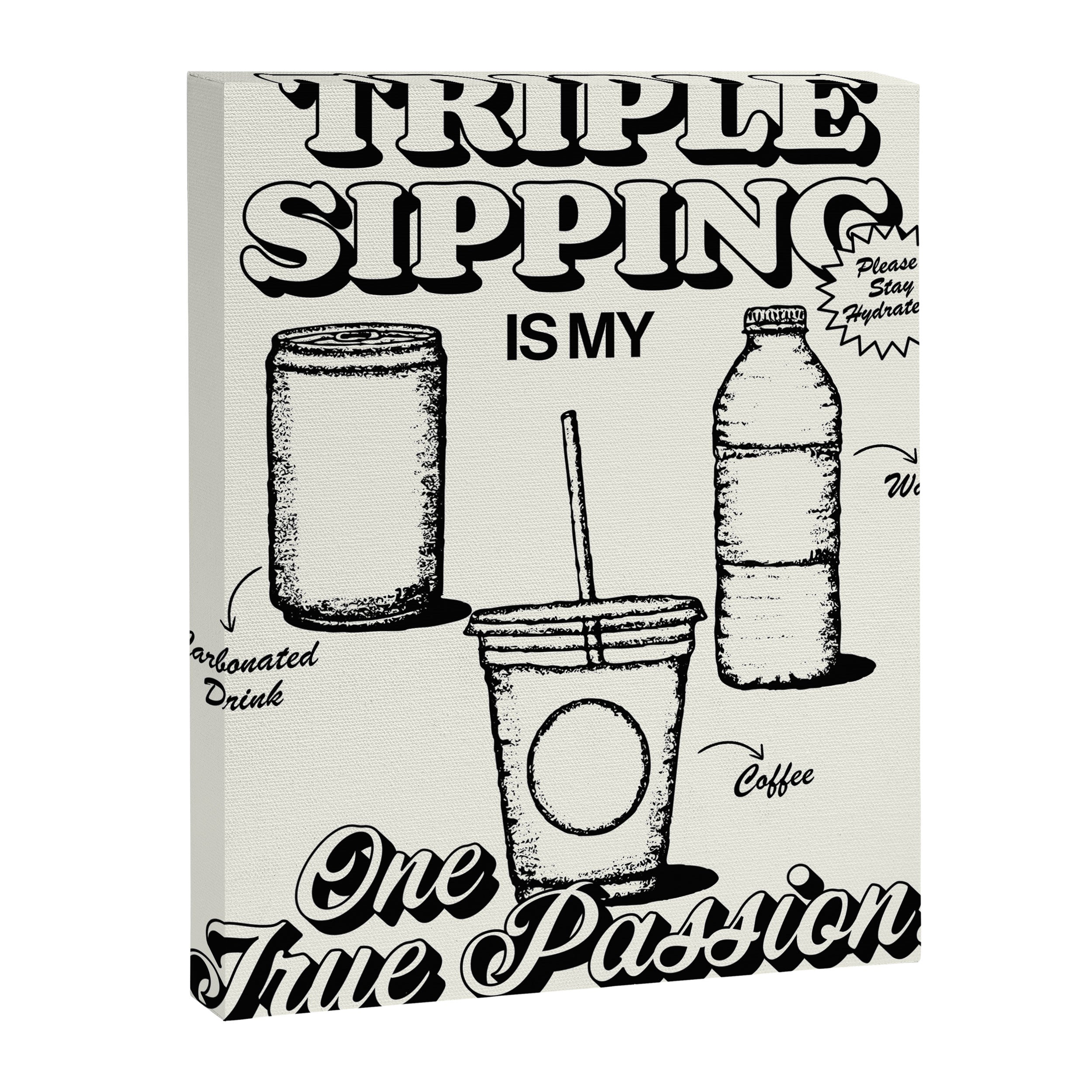 Triple Sipping Canvas Print Gallery Image 6