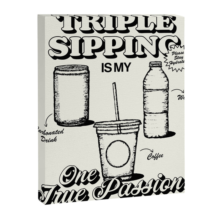 Triple Sipping Canvas Print Gallery Image 1