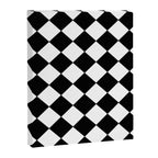 Black and white diamond shape,check,chess pattern  Canvas Print Gallery Image 6