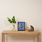 Blue Italian majolica baroque lemon art Framed Canvas Print Gallery Image 4