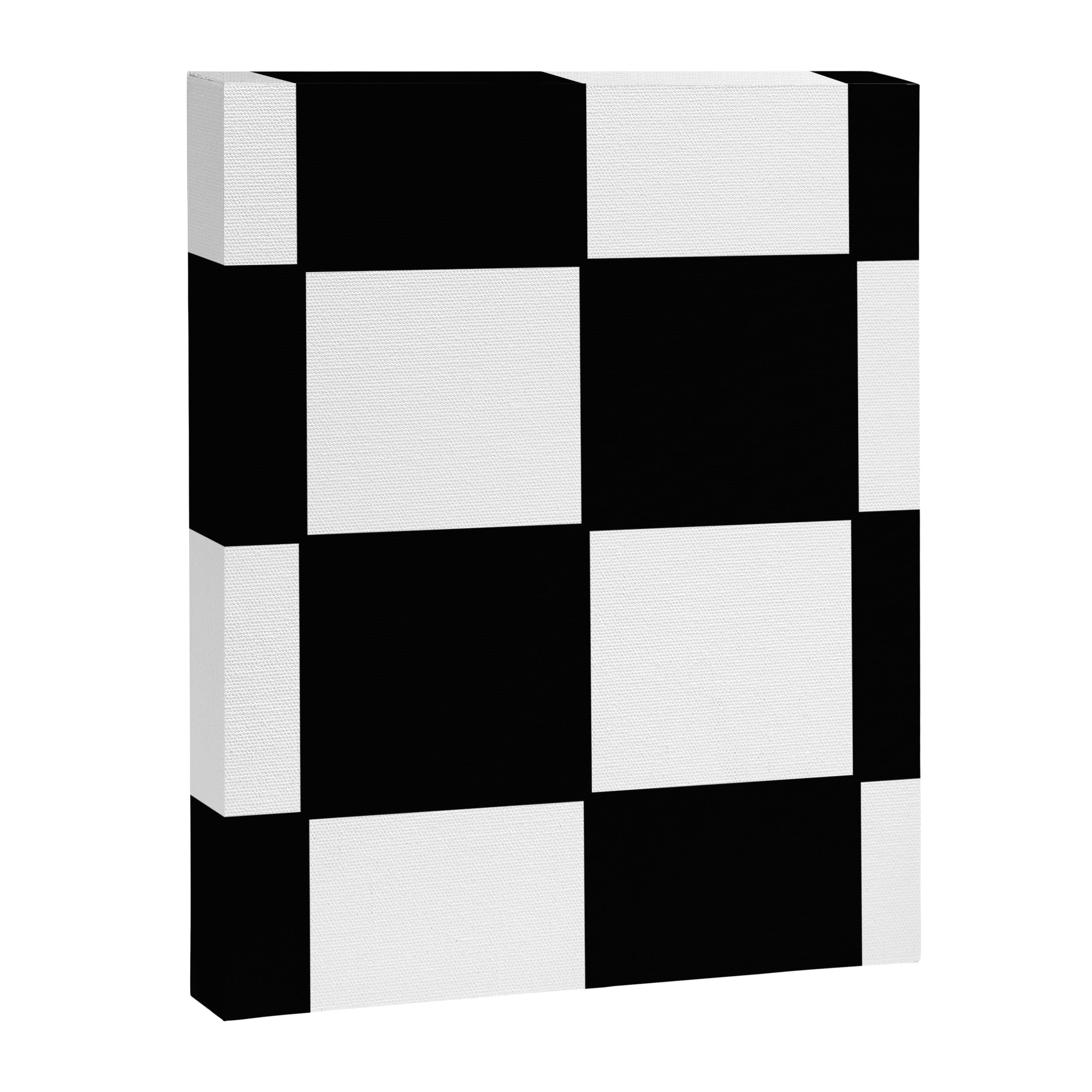 Checkered,black and white checked pattern.Gingham. Canvas Print Gallery Image 6