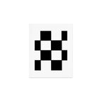 Checkered,black and white checked pattern.Gingham. Art Print Gallery Image 1