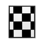 Checkered,black and white checked pattern.Gingham. Framed Canvas Print Gallery Image 6