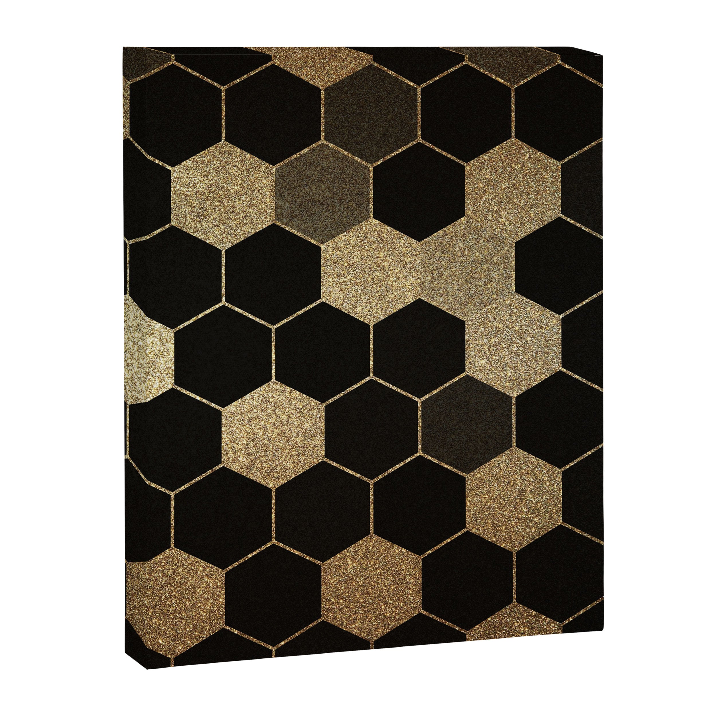 Gold,hexagons ,honeycomb geometric pattern  Canvas Print Gallery Image 6