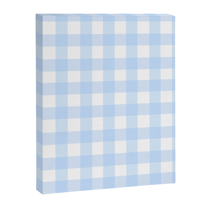 Light blue Gingham ,checkered ,buffalo ,plaid pattern Canvas Print Gallery Image 1