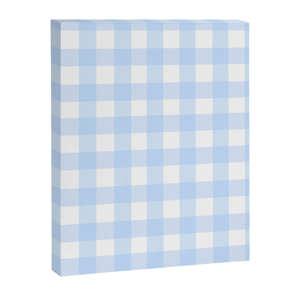 Light blue Gingham ,checkered ,buffalo ,plaid pattern Canvas Print Gallery Image 6