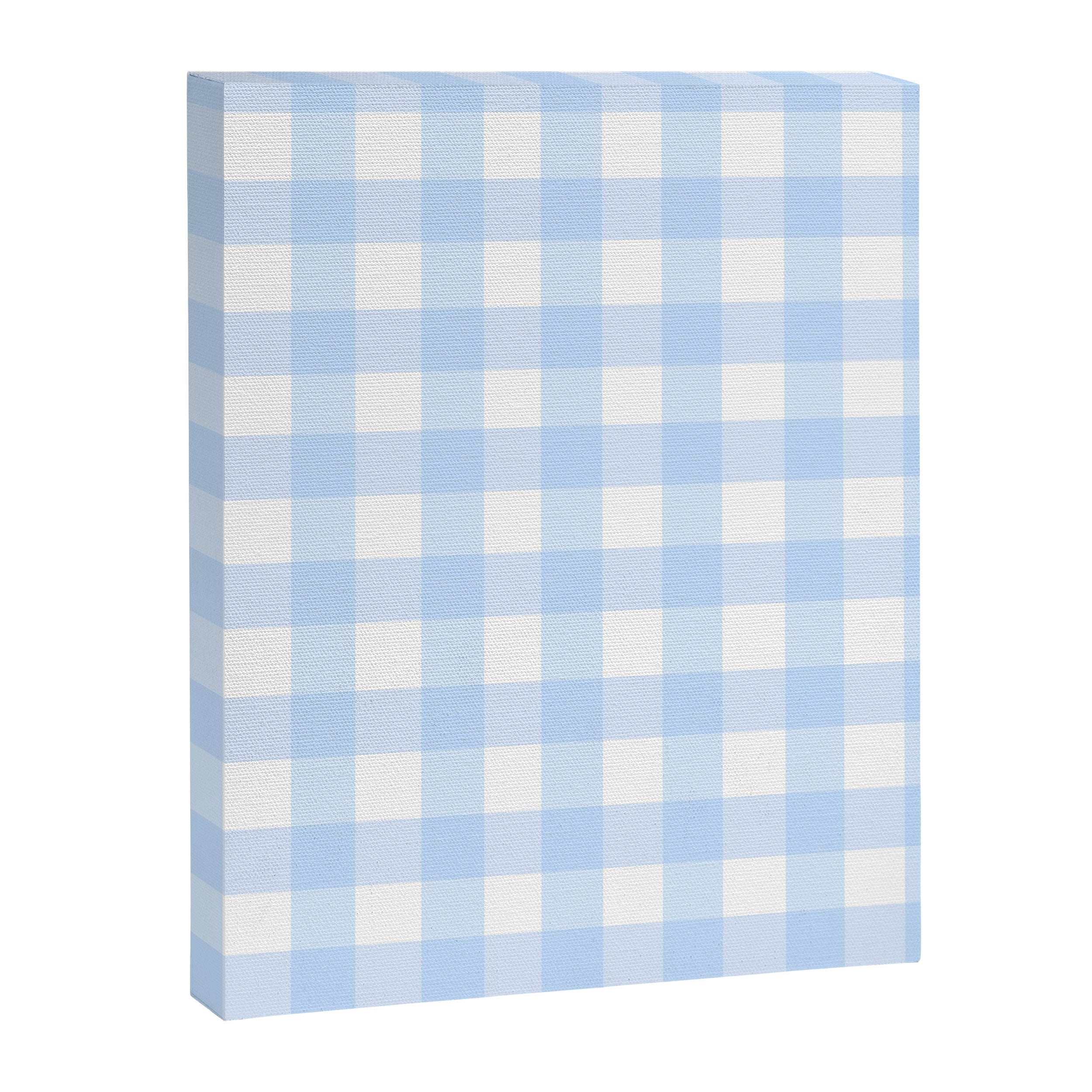 Light blue Gingham ,checkered ,buffalo ,plaid pattern Canvas Print Gallery Image 6