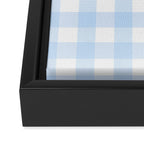 Light blue Gingham ,checkered ,buffalo ,plaid pattern Framed Canvas Print Gallery Image 3