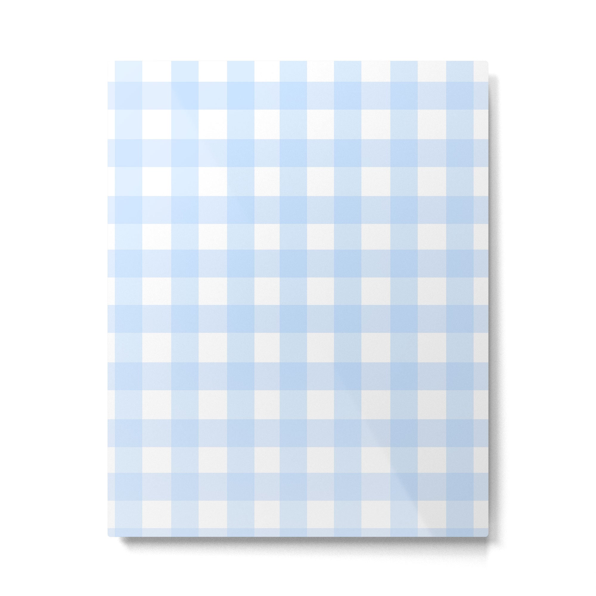Light blue Gingham ,checkered ,buffalo ,plaid pattern Metal Print Gallery Image 4