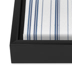Simple blue and white stripes pattern  Framed Canvas Print Gallery Image 3