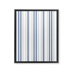 Simple blue and white stripes pattern  Framed Canvas Print Gallery Image 6