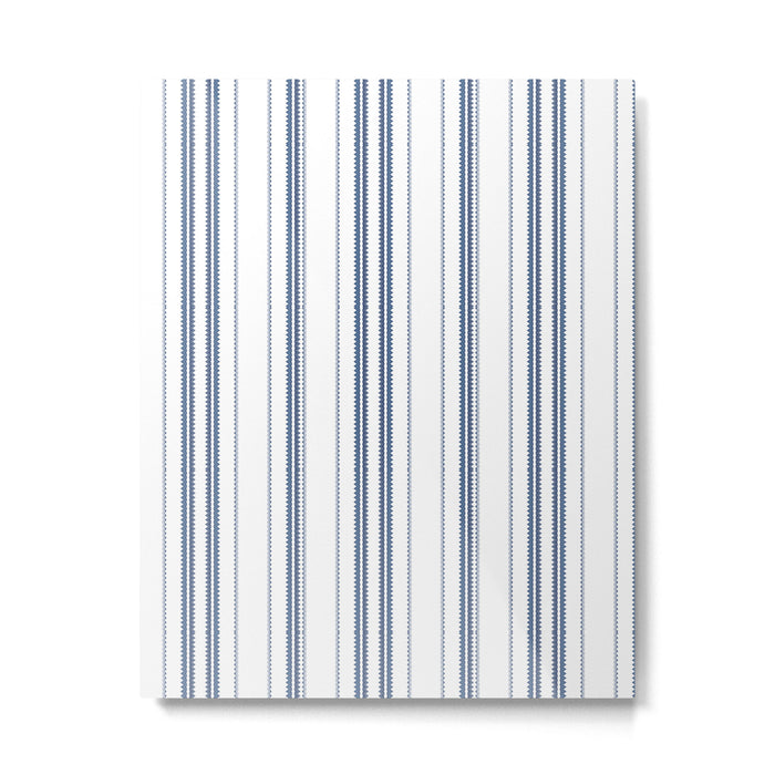 Simple blue and white stripes pattern  Metal Print Gallery Image 1