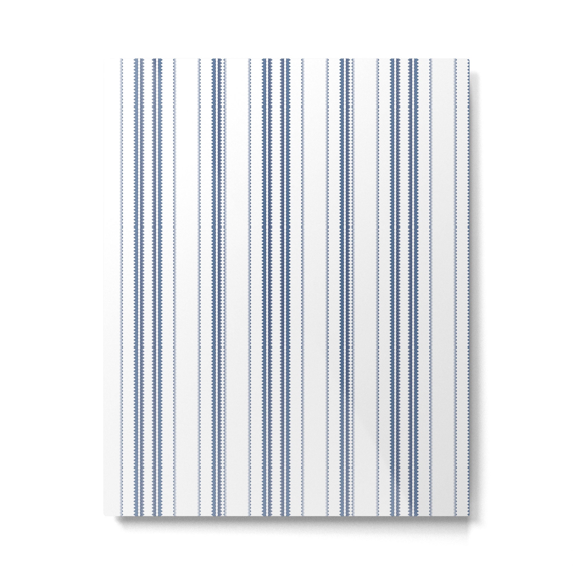 Simple blue and white stripes pattern  Metal Print Gallery Image 4