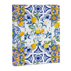 Summer, citrus ,Mediterranean style ,flowers,lemon fruit pattern  Canvas Print Gallery Image 6